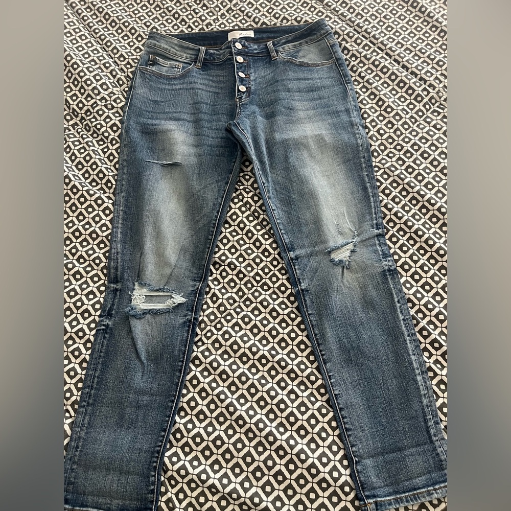 Distressed Blue KanCan Jeans sold by Vici collection online